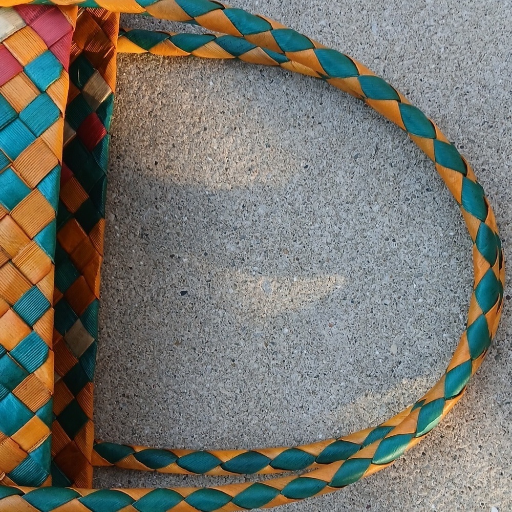 Pandon Straw Woven Handbag Vintage - Picture 8 of 12